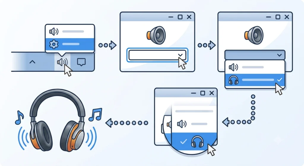 Set Headphones as the Default Audio Device