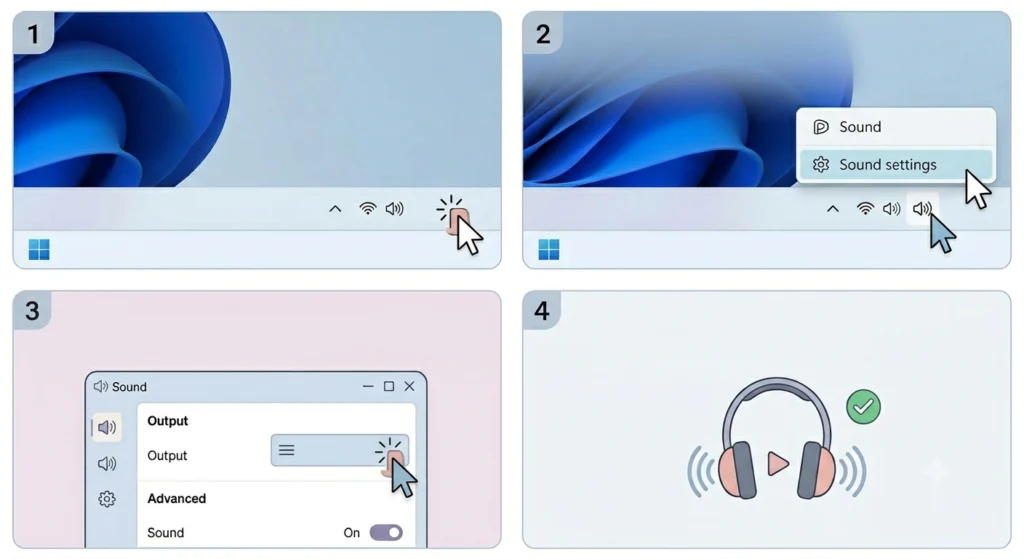 Set the Bluetooth Headphones as the Default Playback Device