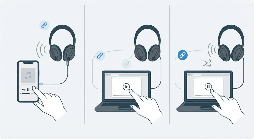 Switch Between the Two Connected Devices