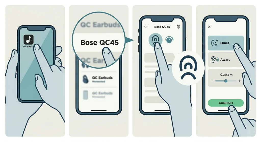 Switch Modes Through the Bose Music App