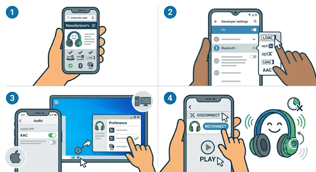 Switch to a Low-Latency Bluetooth Codec