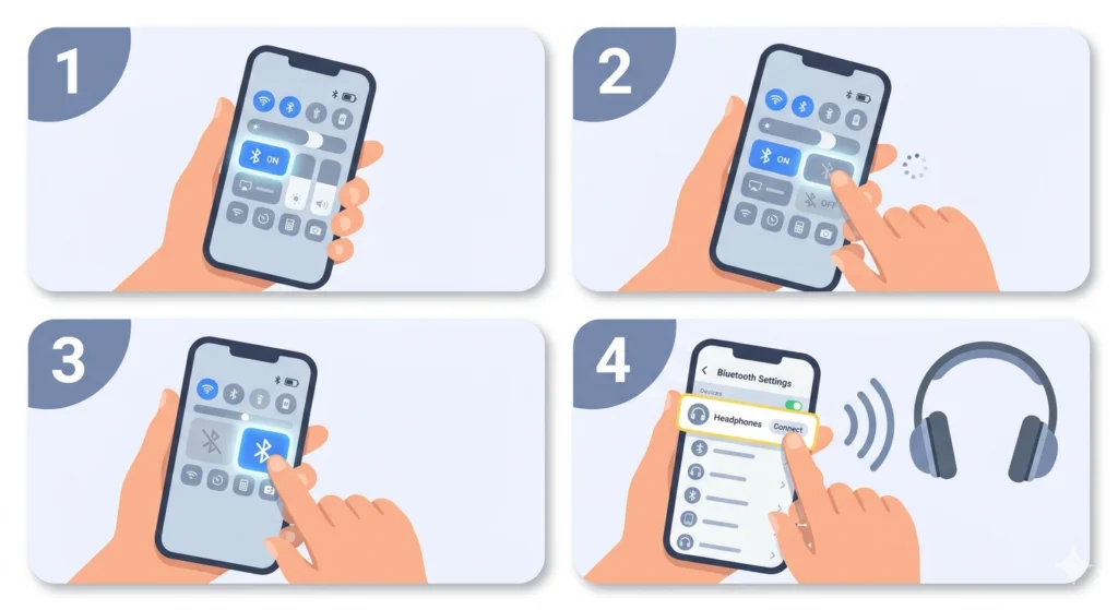 Turn Bluetooth Off and Back On