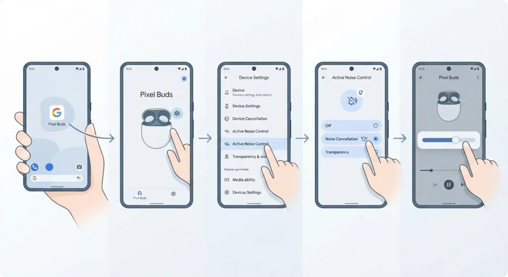 Enable Silent Mode Through the Pixel Buds App