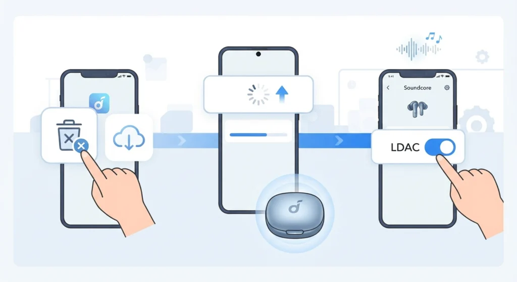 LDAC Option Not Appearing in the App