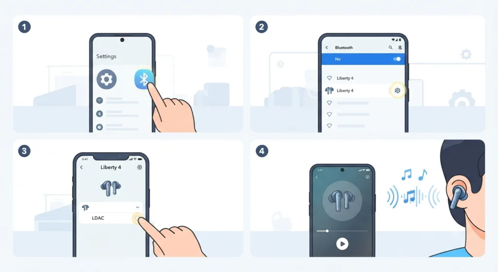 Manually Activating LDAC Through Android Bluetooth Settings
