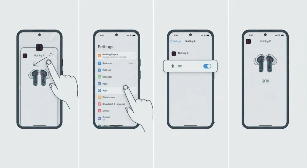 Nothing X App Fails to Detect the Earbuds
