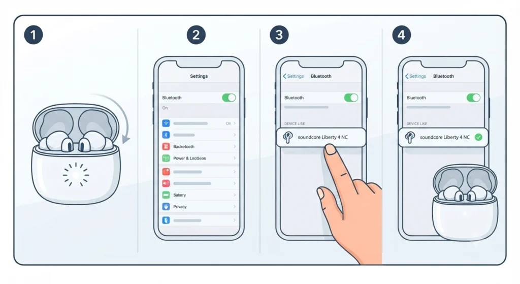 Pair the Earbuds with a Phone or Tablet