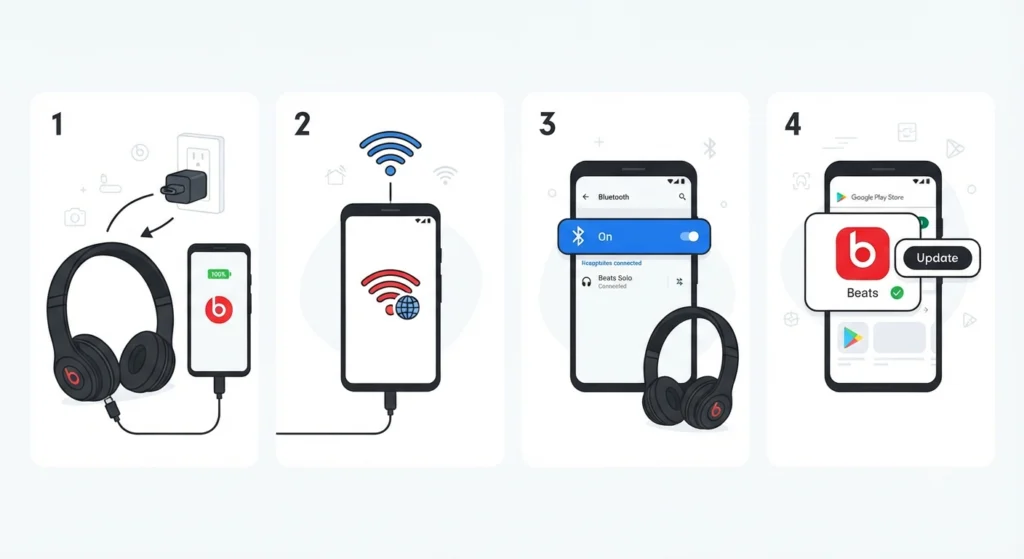 Prepare the Headphones and Device
