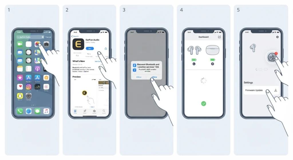 Setting Up the EarFun Audio App on iPhone