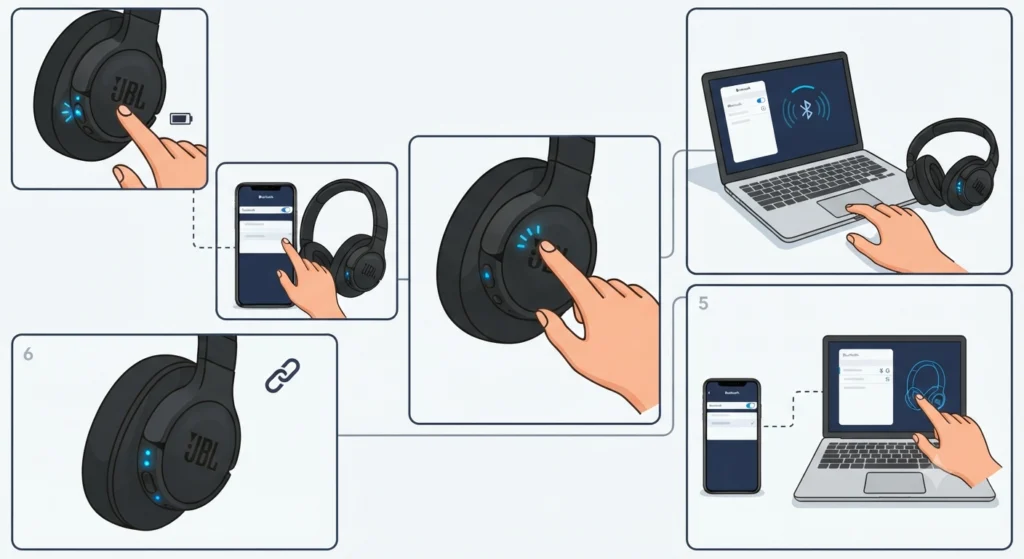 Step-by-Step Guide to Connect JBL Tune 770NC to Multiple Devices