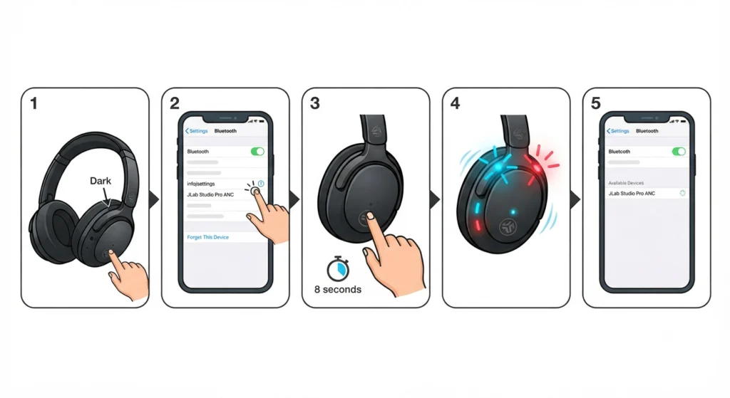 Step-by-Step Guide to Reset JLab Studio Pro ANC