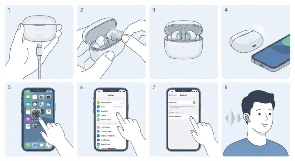 Step-by-Step Guide_ Pairing EarFun Air Pro 4 with iPhone