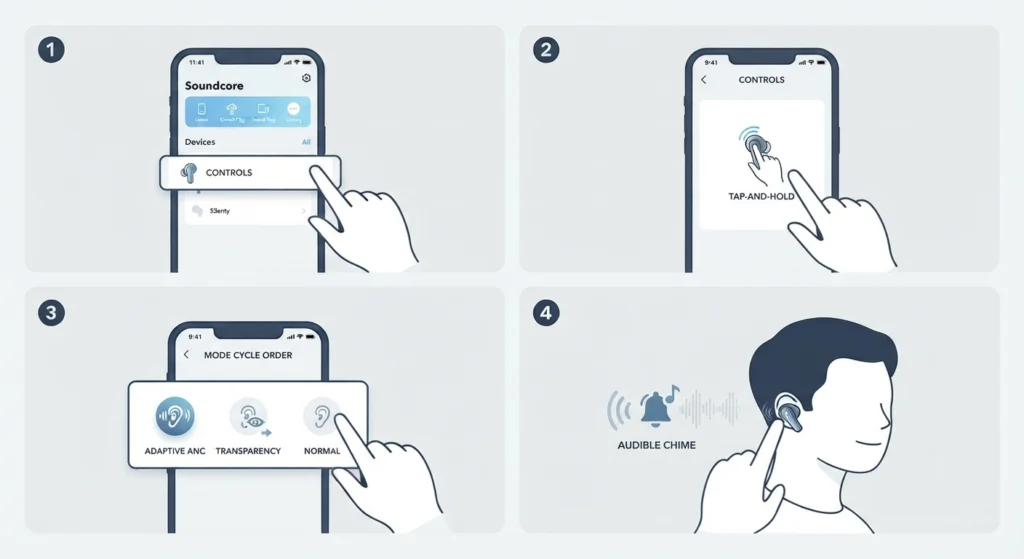 Switch to Adaptive ANC Using Touch Controls
