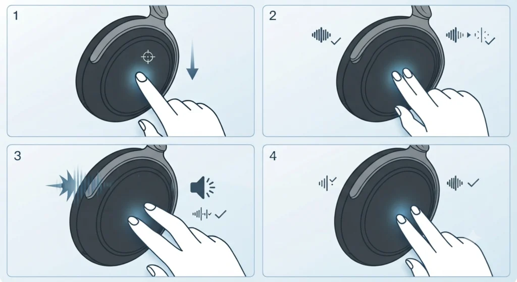 Switching Between ANC and Transparency with Touch Controls
