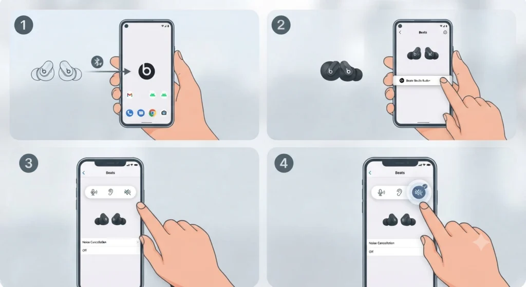 Turn On Adaptive Noise Cancelling Using the Beats App on Android