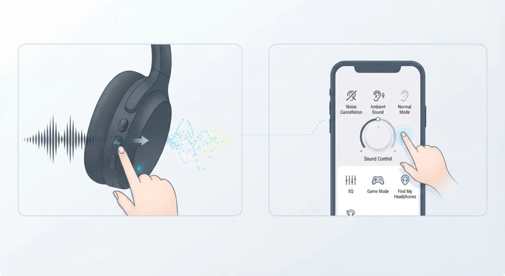 Using the ANC Button and the Edifier Connect App
