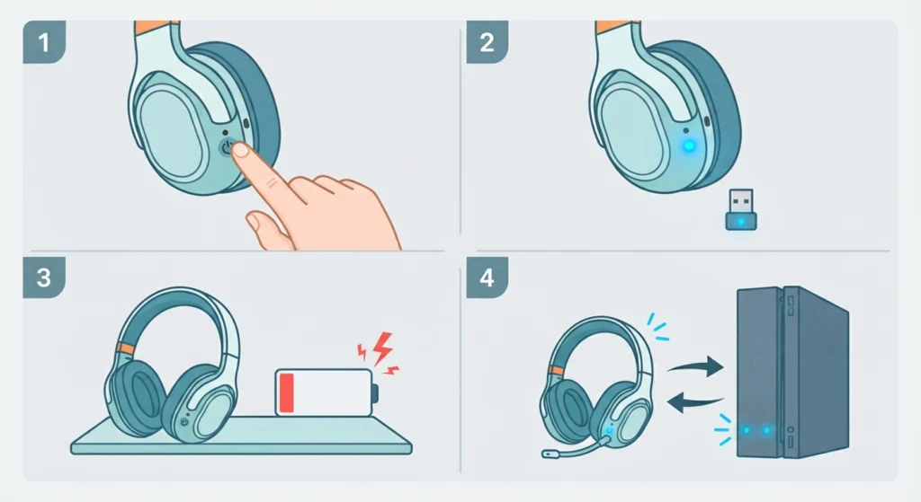 Check Headset Power and Connection