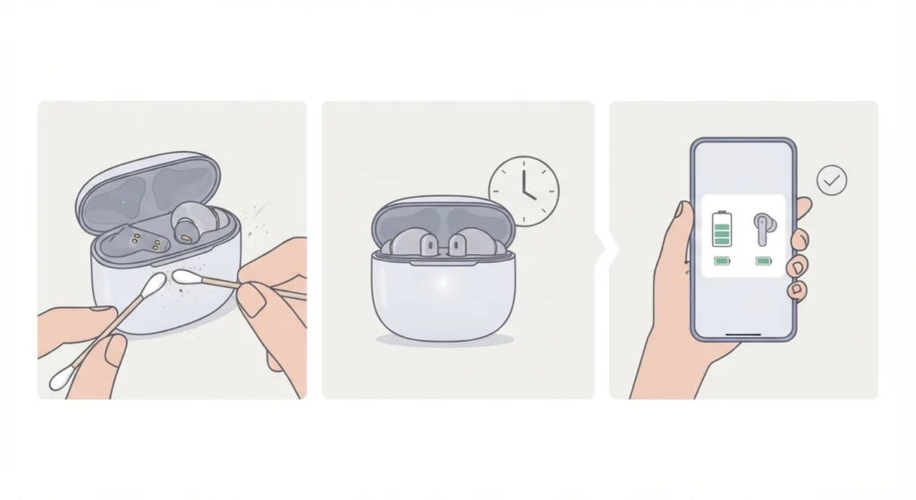 Clean the Charging Contacts and Check Battery Level