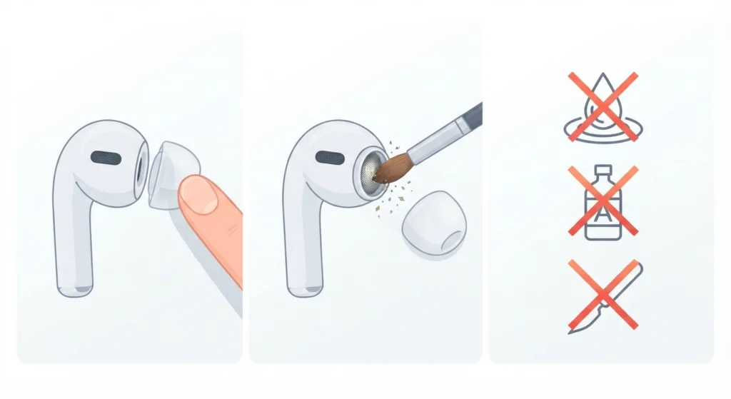 Clean the Earbud Speaker Mesh