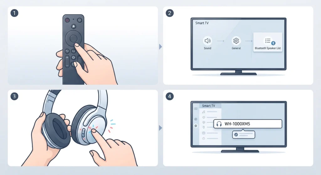 Connecting Bluetooth Headphones on Samsung Smart TV