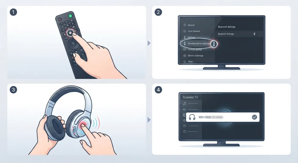 Connecting Bluetooth Headphones on Sony and Android TV