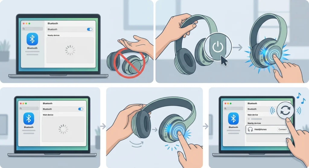 Headphones Do Not Appear in the Bluetooth List