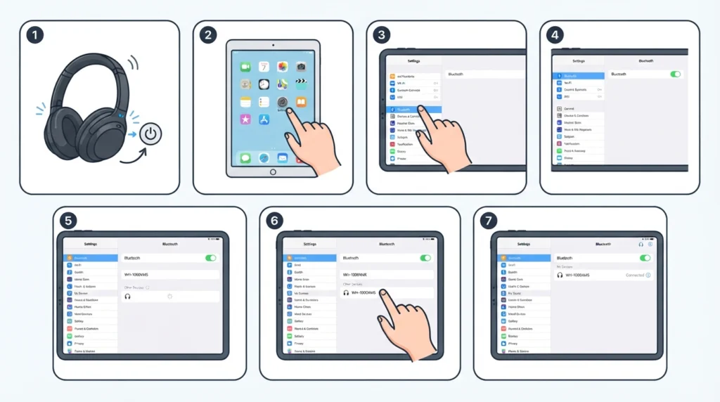 Step-by-Step Guide to Connect Bluetooth Headphones to iPad