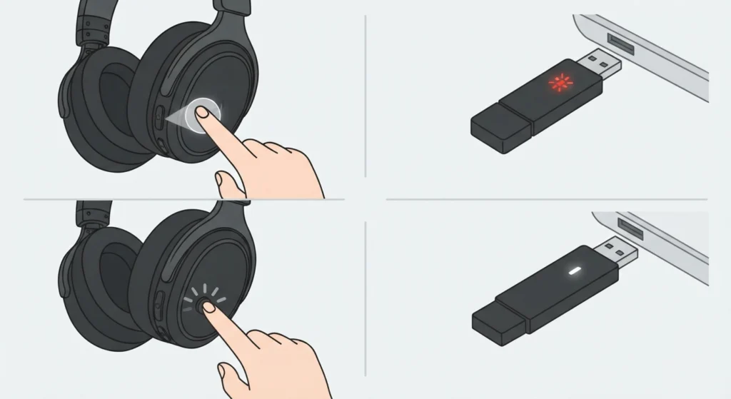 Switch the Headset Back to RF Mode