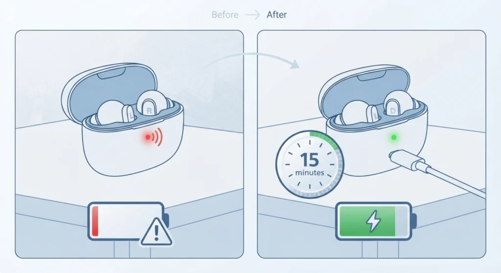 The Charging Case Battery Is Too Low
