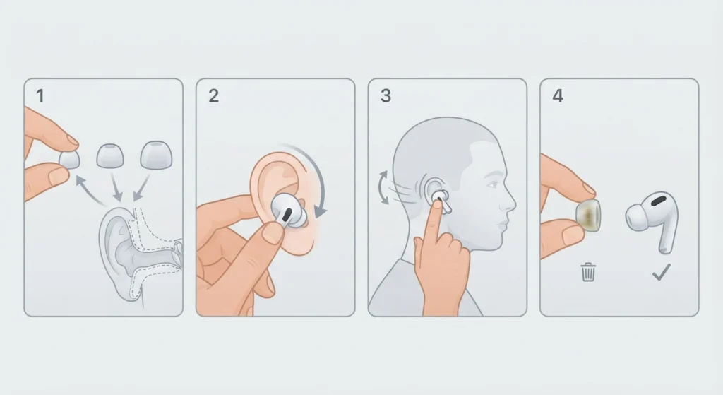 Adjust the Fit of the Earbuds