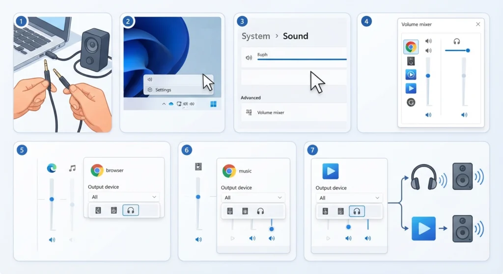 Assign a Different Output Device to Each App