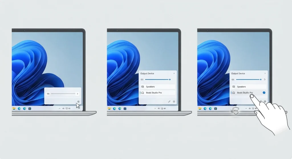 Check Audio Output Settings on the Connected Device