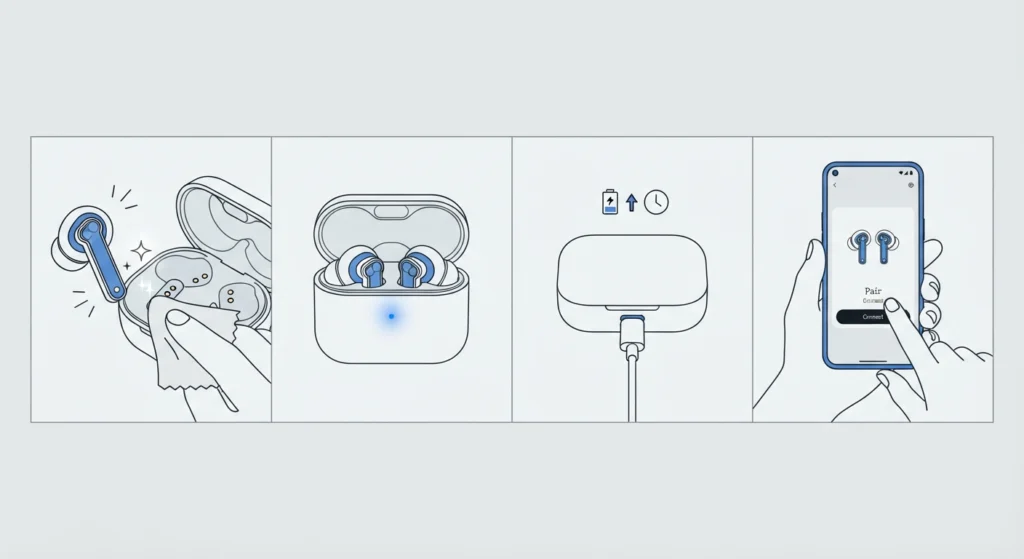 Check Case Charging Contacts and Battery