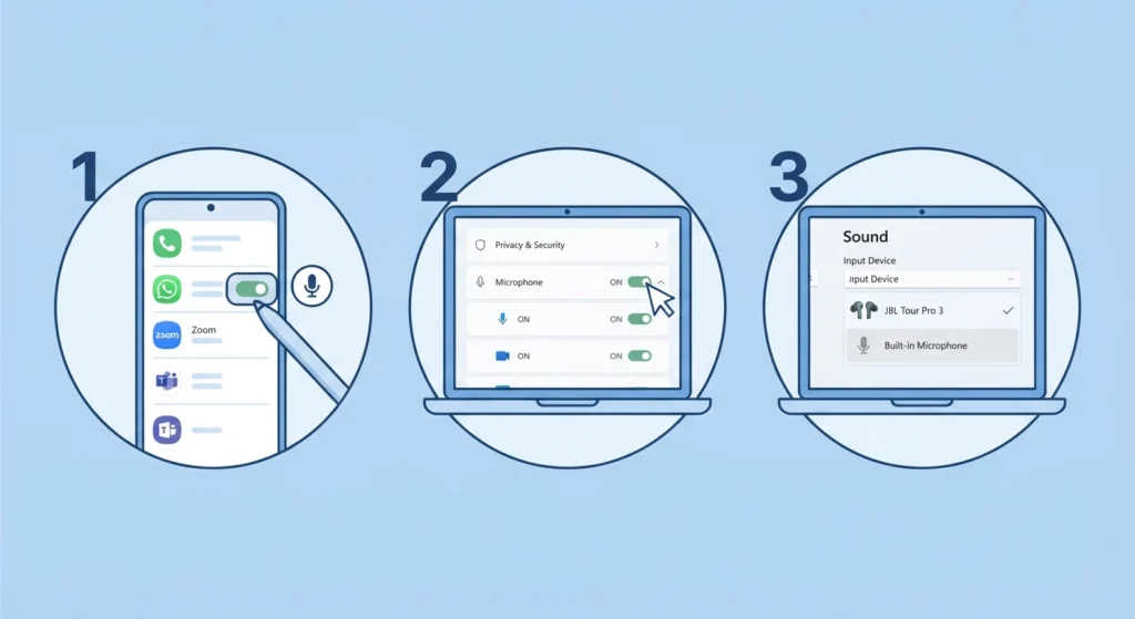 Check Microphone Permissions on the Connected Device