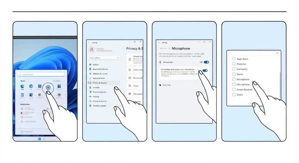 Check Microphone Privacy Permissions