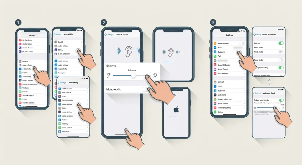 Check Volume, Balance, and Headphone Safety Settings