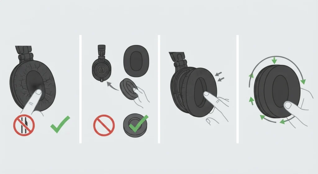 Check and Replace Worn Earpads