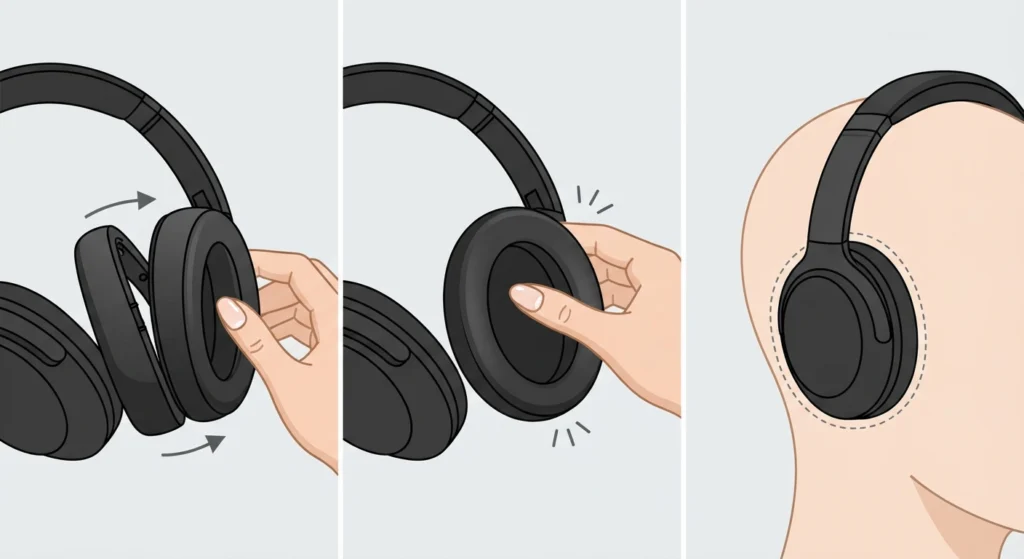Check and Reseat the Ear Cushions