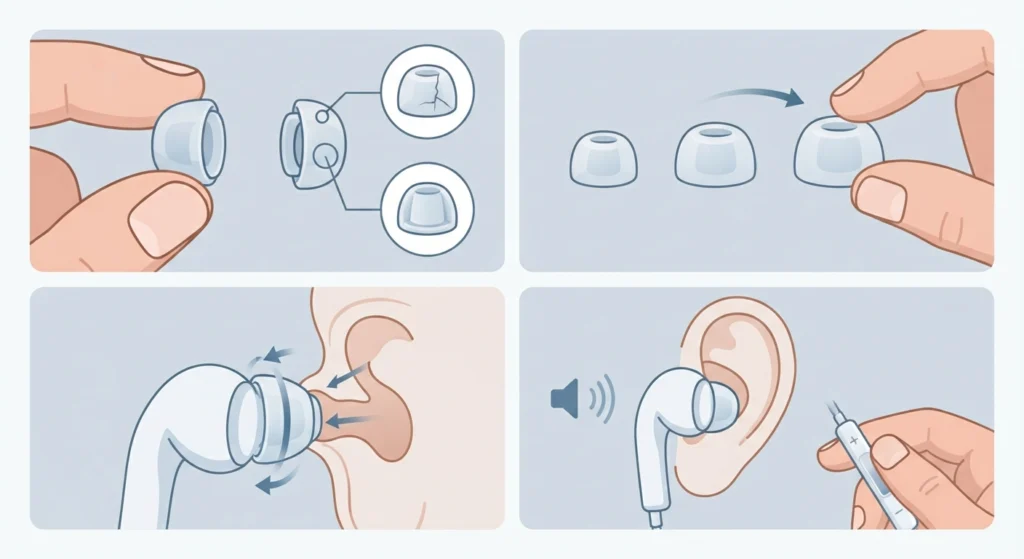 Check the Ear Tip Fit and Size