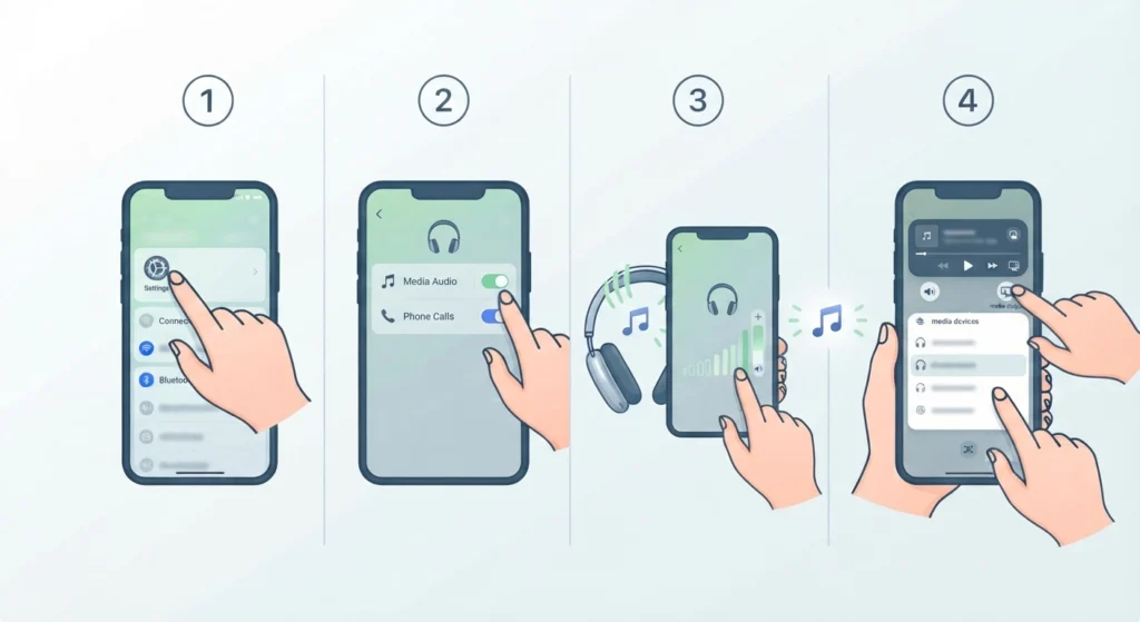 Check the Media Audio Setting for the Headphones