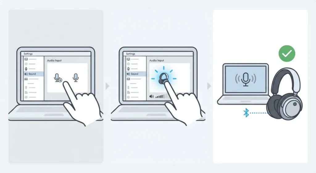 Check the Microphone Input on the Connected Device