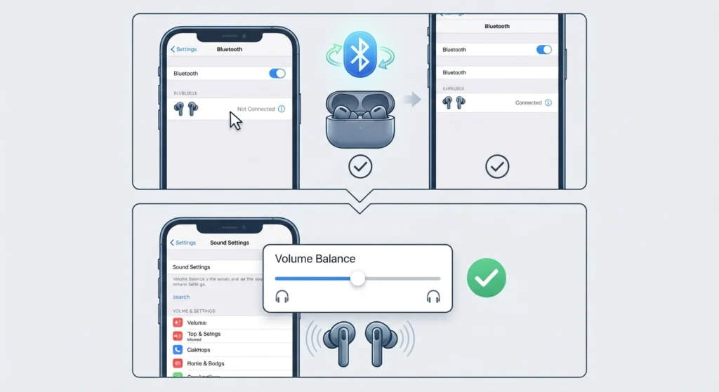 Checking Bluetooth Headphone Balance