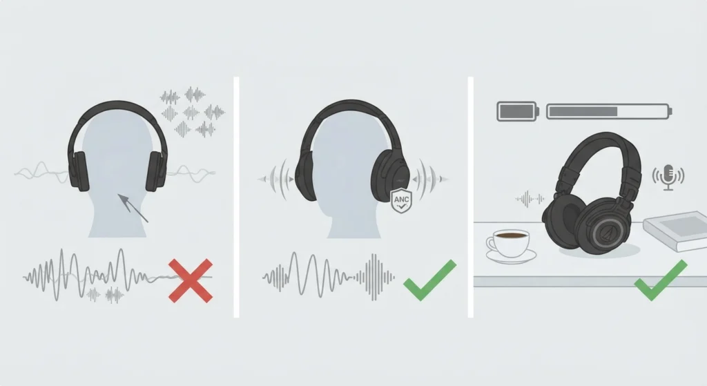 Choose a Headphone With ANC if Isolation Is Not Enough