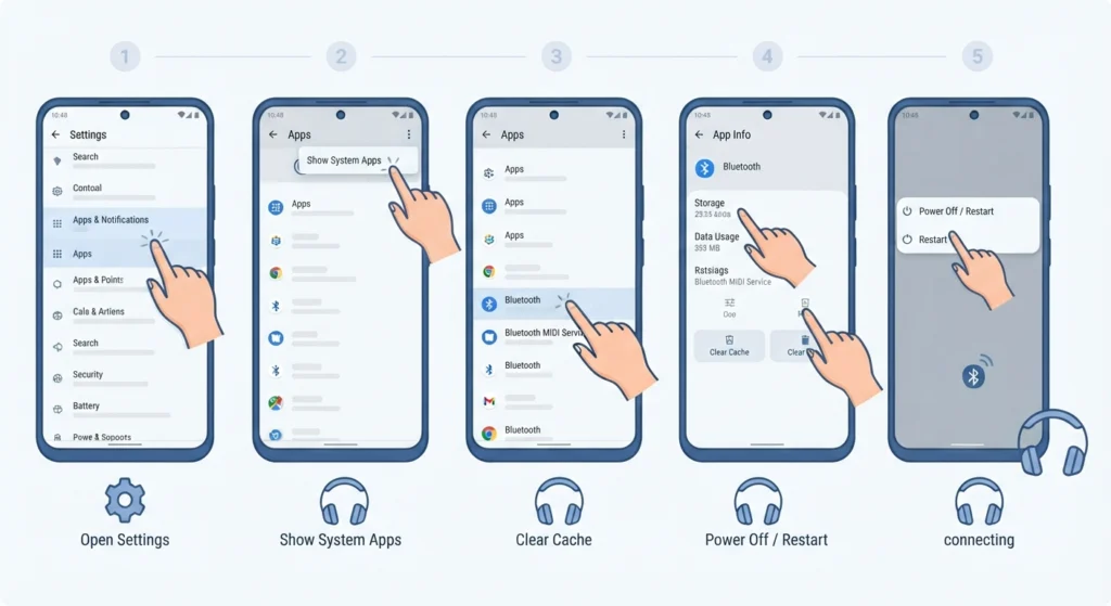 Clear the Bluetooth Cache