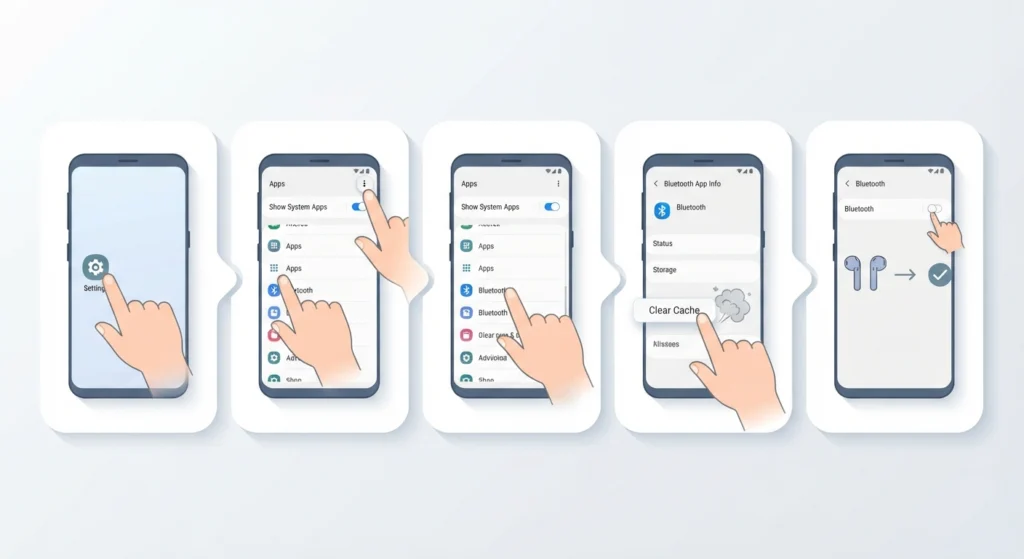 Clear the Bluetooth Cache on Android