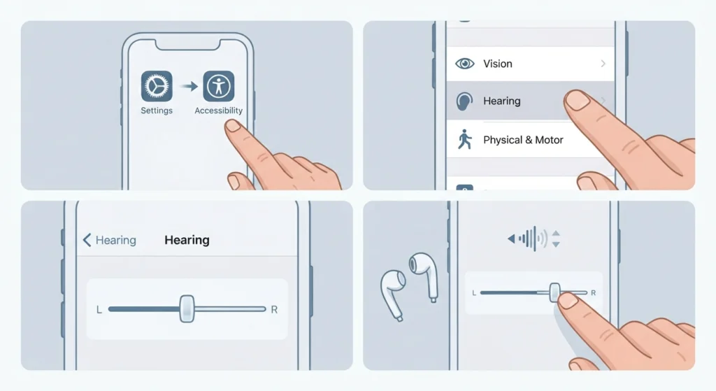 Correct the Audio Balance on the Connected Device