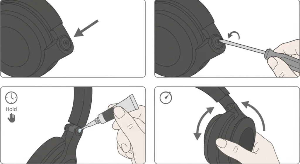 Fix a Loose Hinge Connecting the Ear Cup
