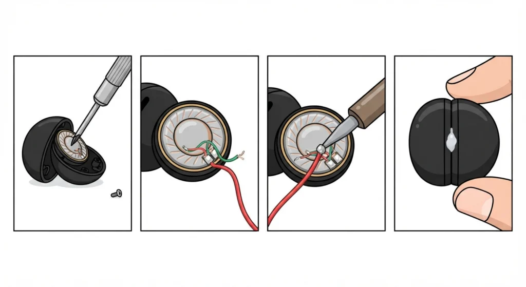 Fixing a Break Closer to the Earbud or Driver Housing