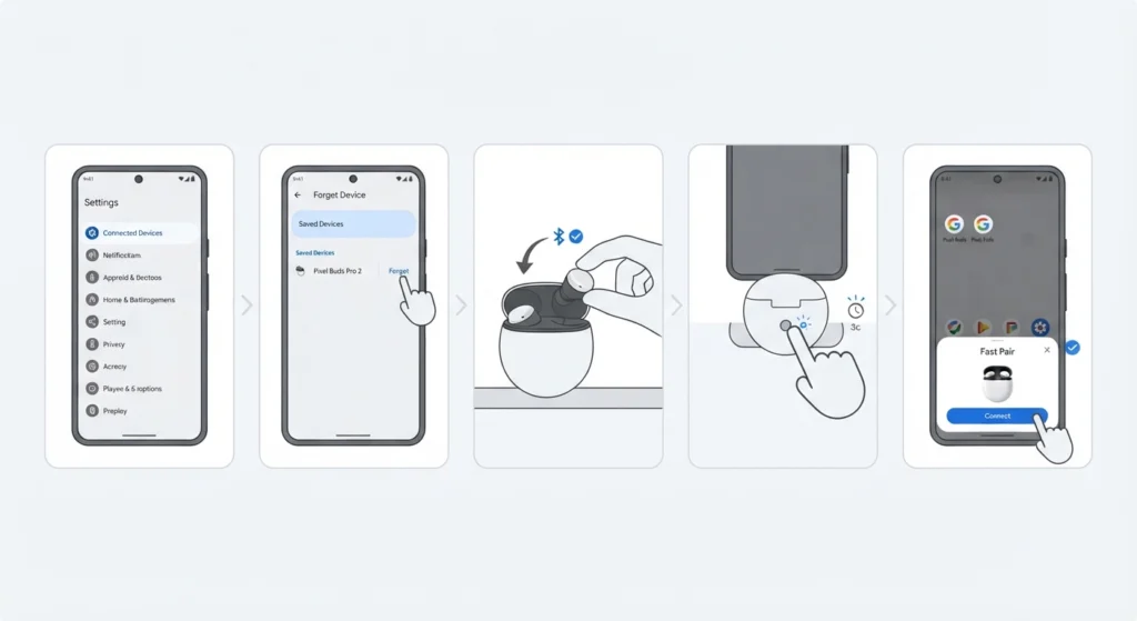 Forget and Re-Pair the Pixel Buds Pro 2