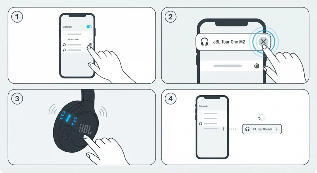 Forget the Device and Re-Pair the Bluetooth Connection